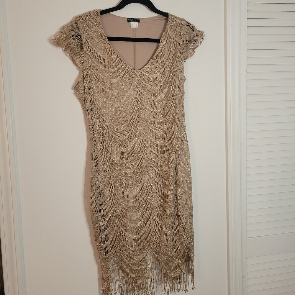 Gold vintage feel dress
